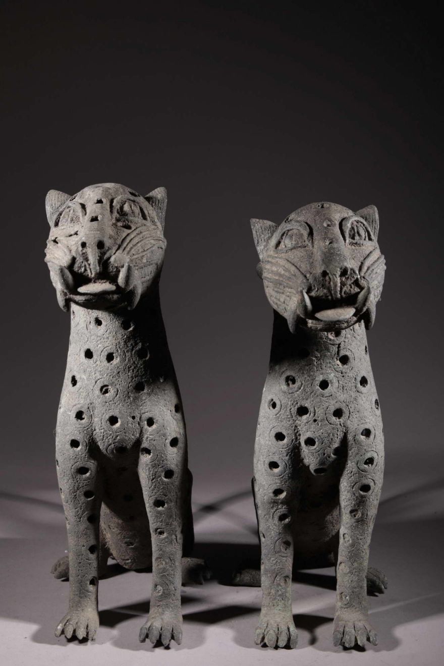 Ifé kingdom pair of panthers 