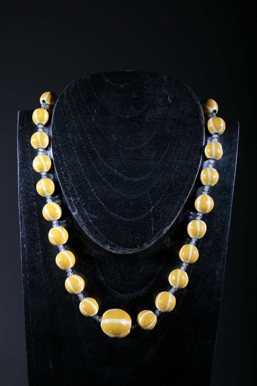 Collier ethnique perles en terre cuite de kapélé 