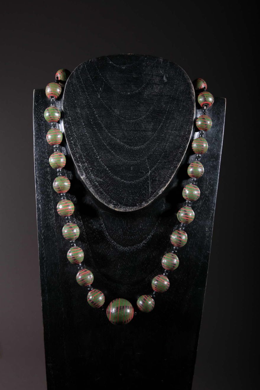 Collier ethnique perles en terre cuite de kapélé 