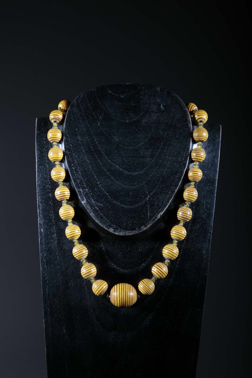 Collier ethnique perles en terre cuite de kapélé 