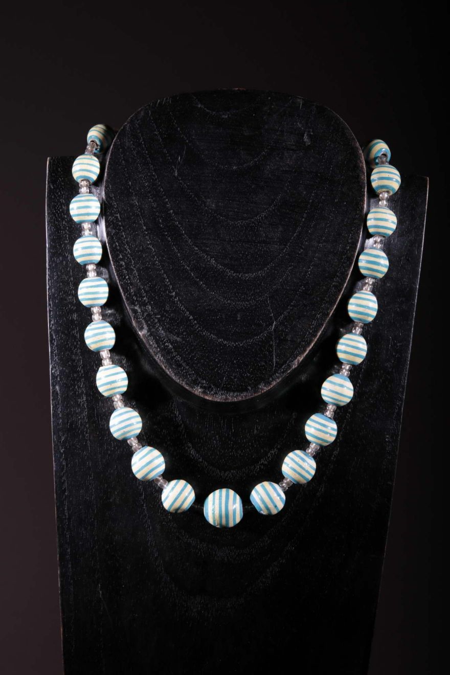 Collier ethnique perles en terre cuite de kapélé 