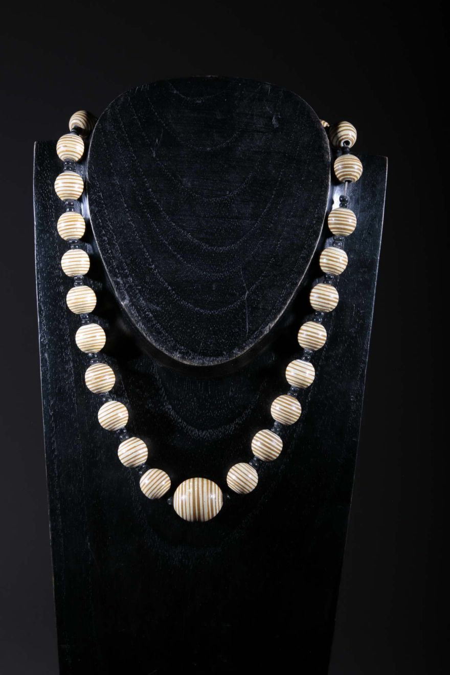 Collier ethnique perles en terre cuite de kapélé 