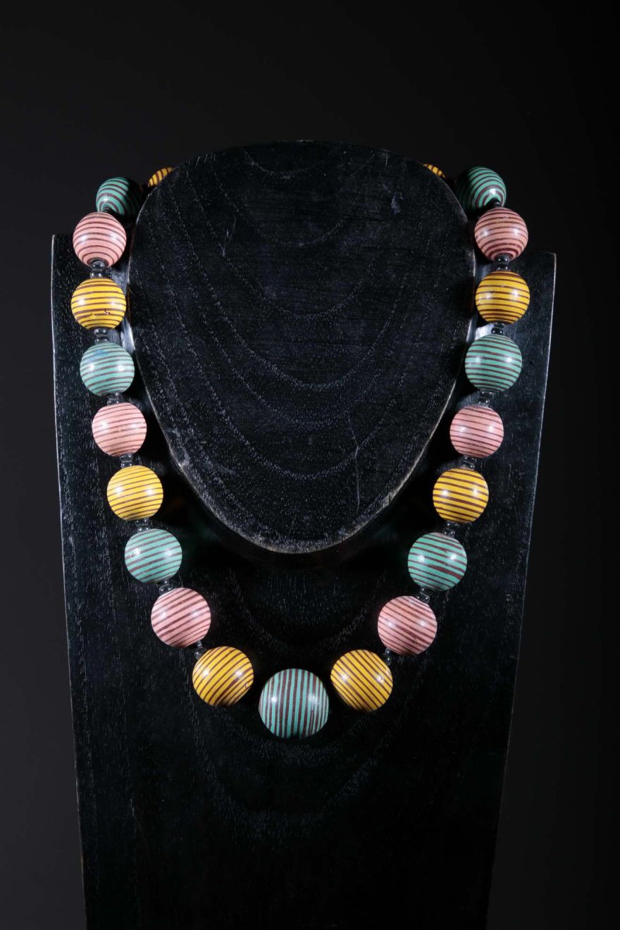 Collier ethnique perles en terre cuite de kapélé 