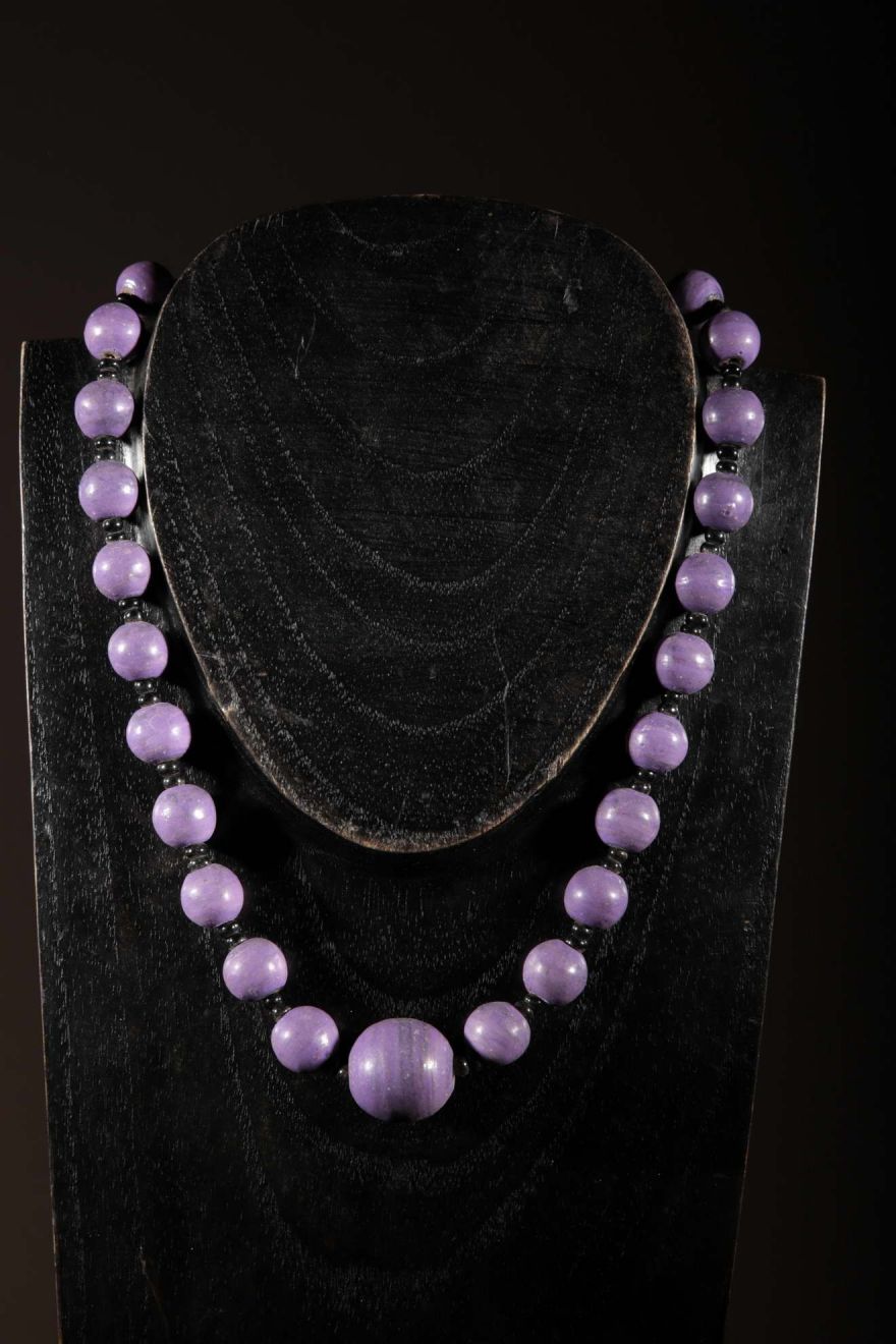 Collier ethnique perles en terre cuite de kapélé 