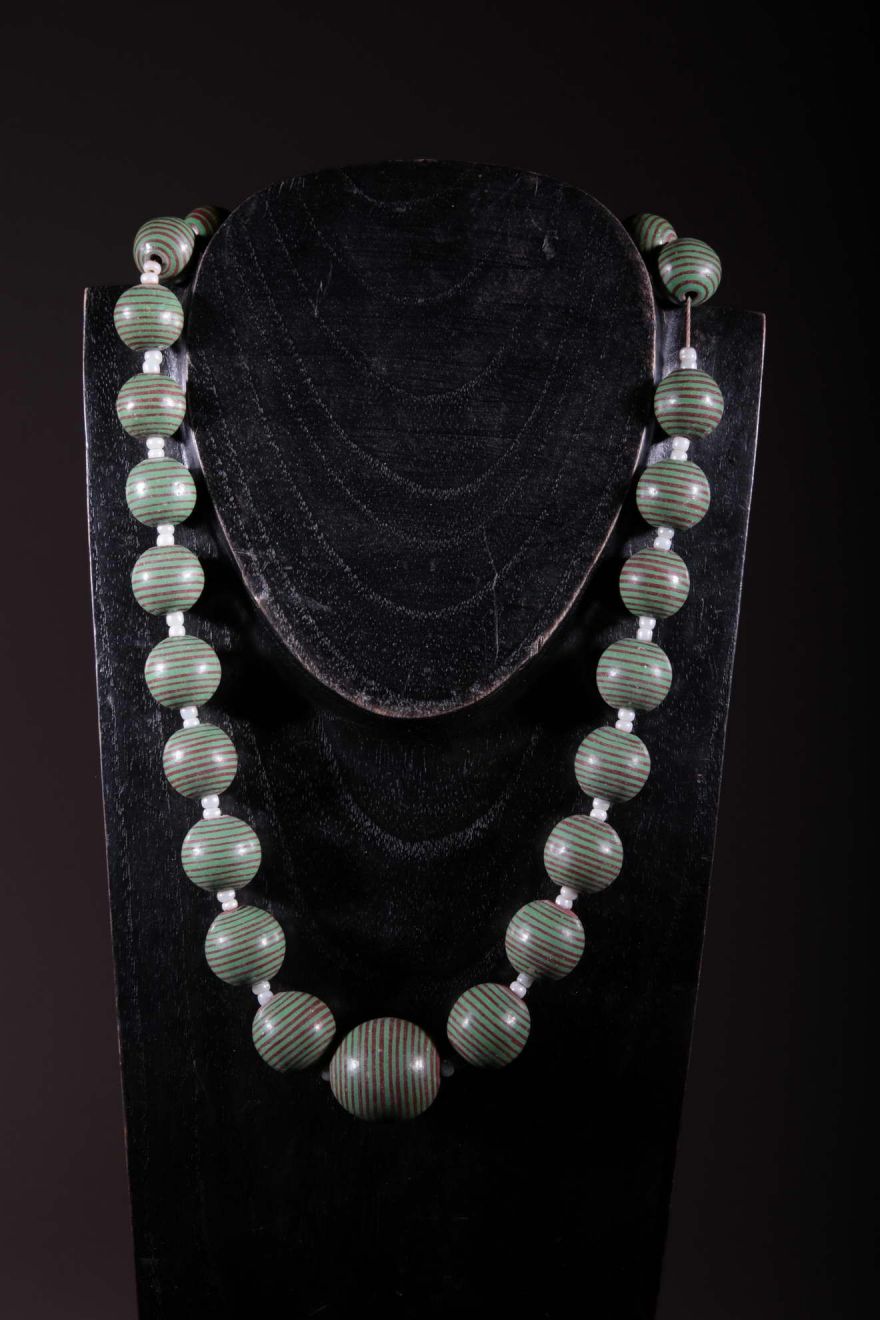 Collier ethnique perles en terre cuite de kapélé 