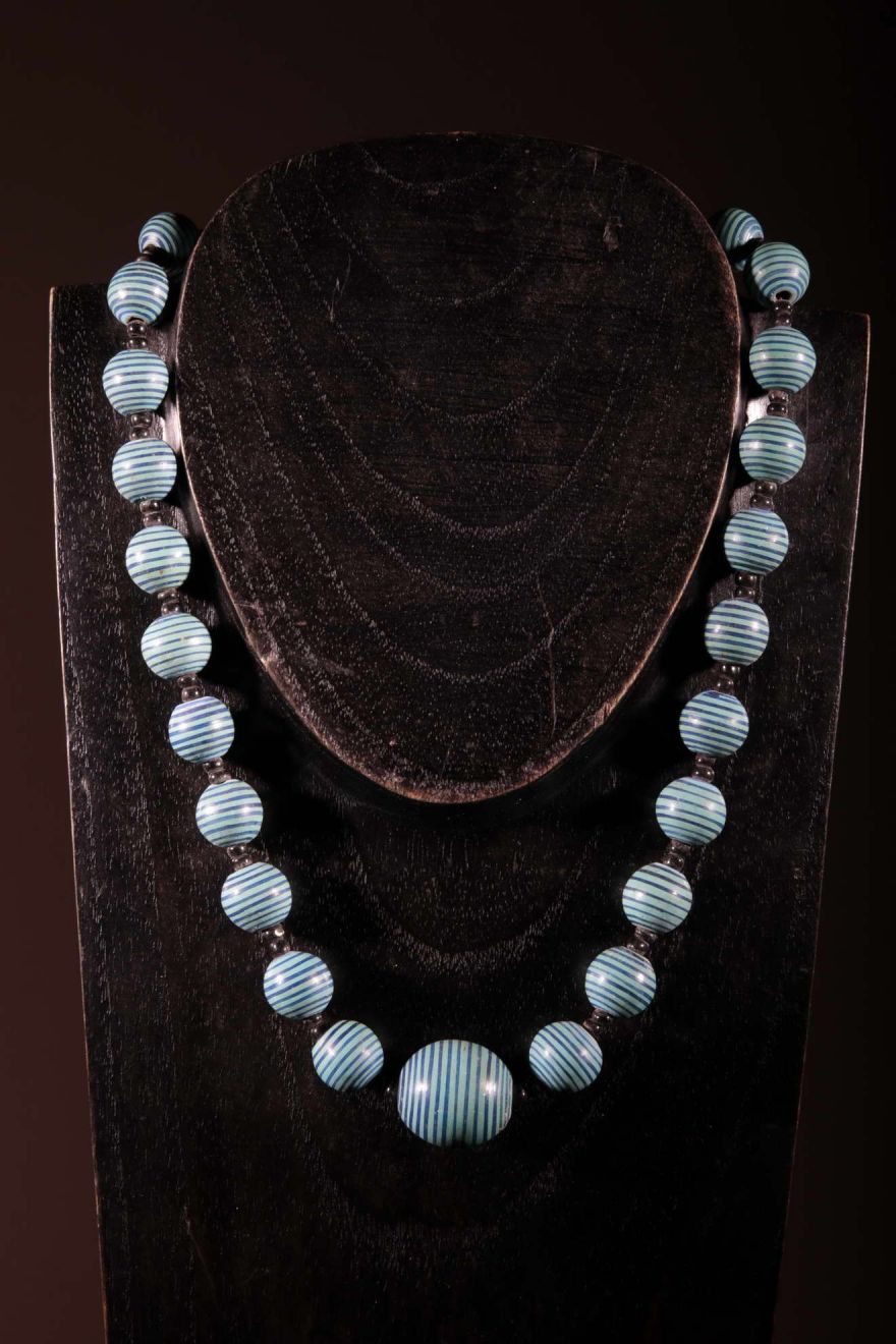 Collier ethnique perles en terre cuite de kapélé 