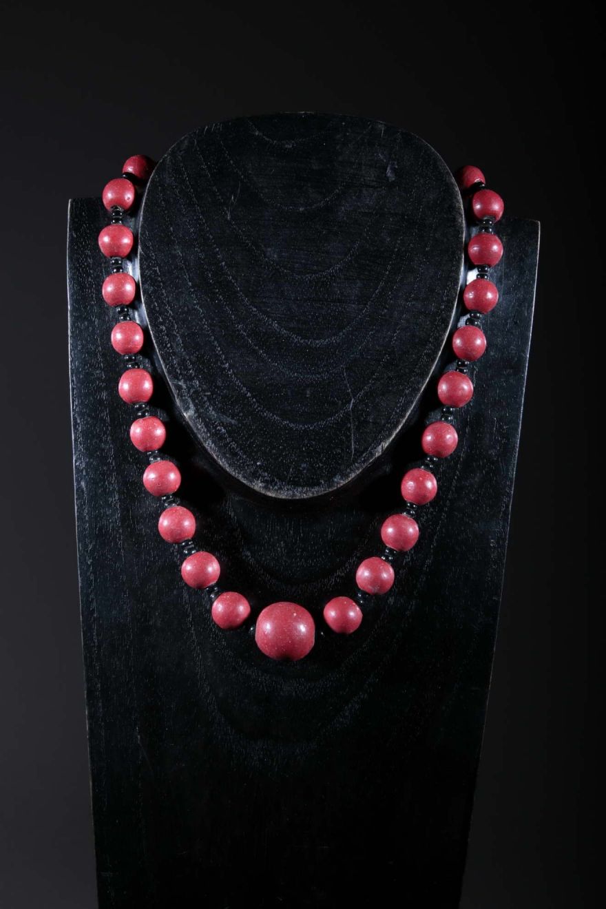 Collier ethnique perles en terre cuite de kapélé 