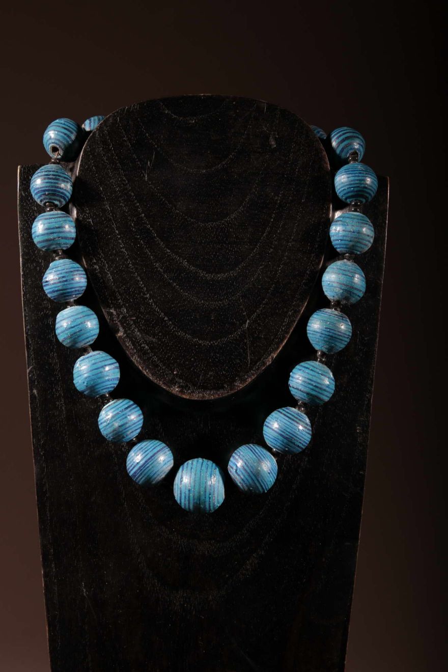 Collier ethnique perles en terre cuite de kapélé 