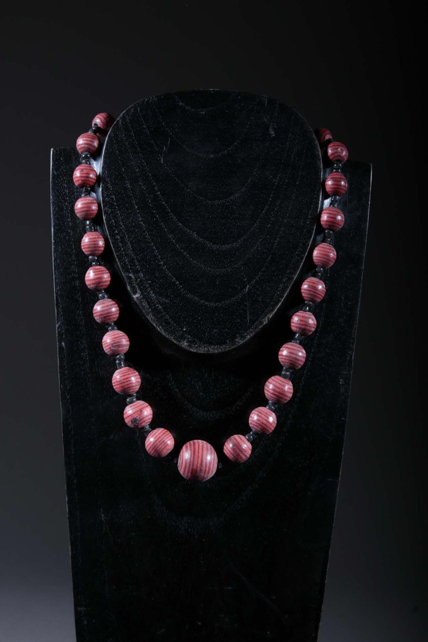 Collier ethnique perles en terre cuite de kapélé 