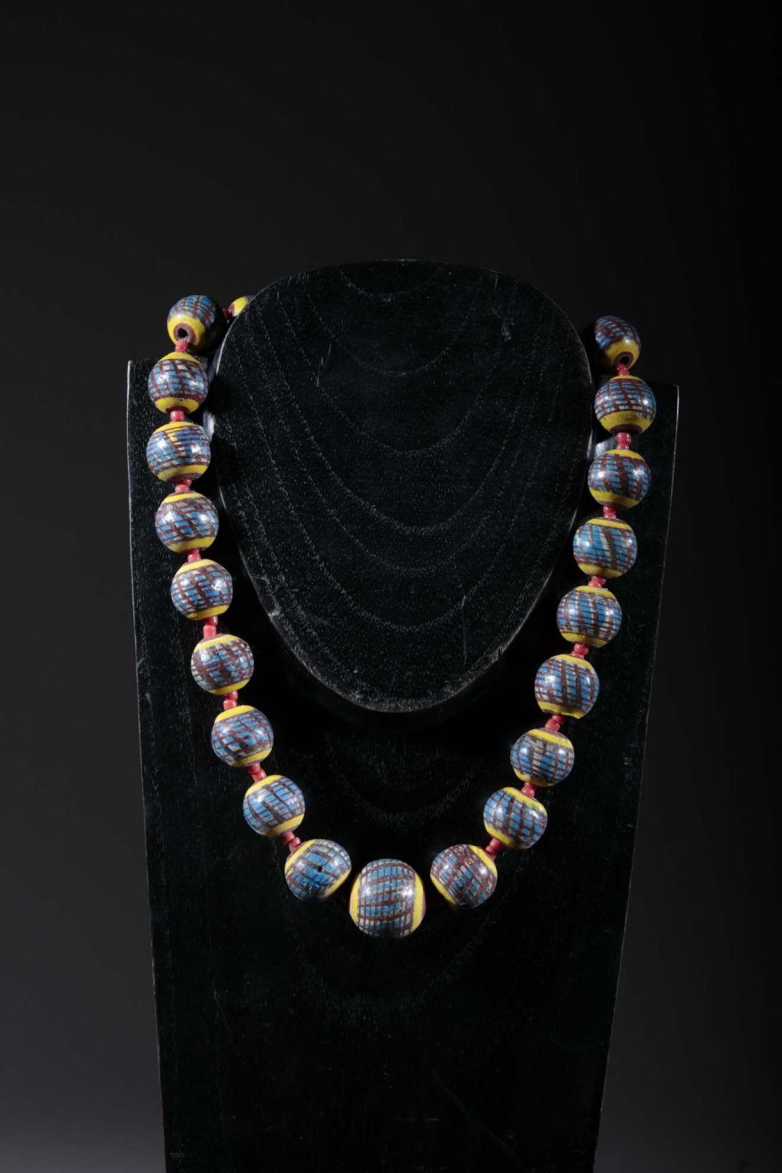Collier ethnique perles en terre cuite de kapélé 
