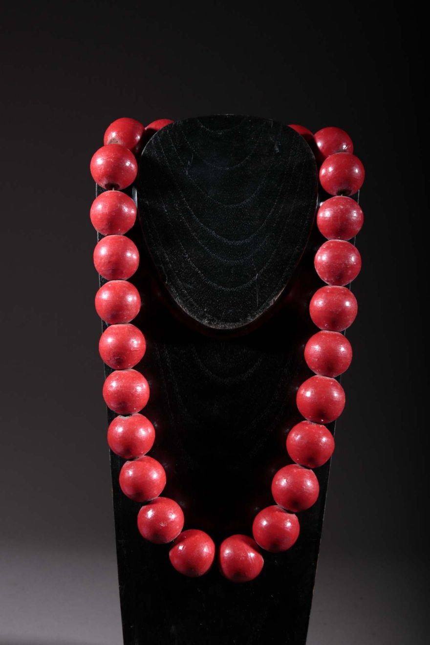 Collier ethnique perles en terre cuite de kapélé 
