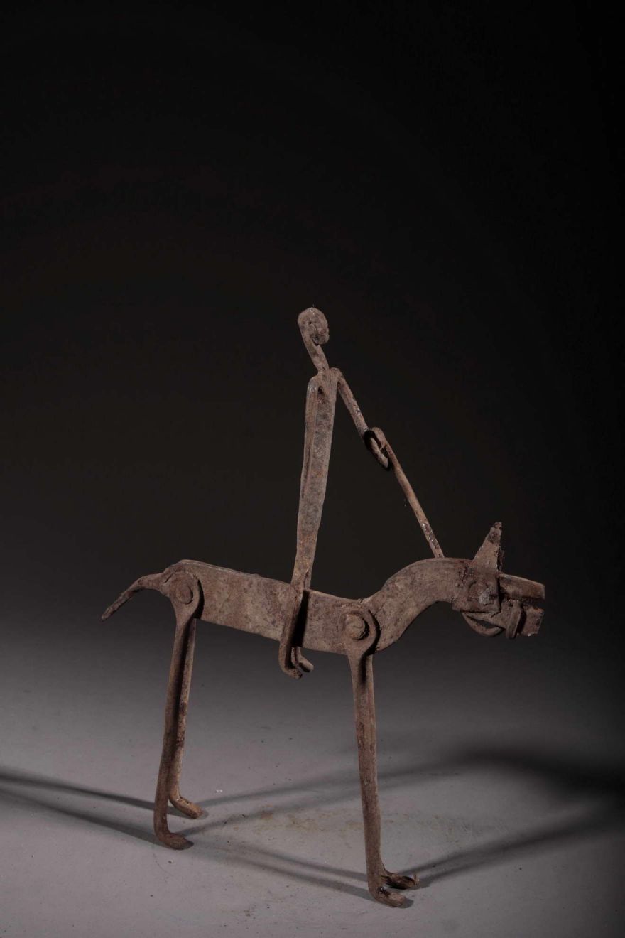 Lobi horseman in black iron 