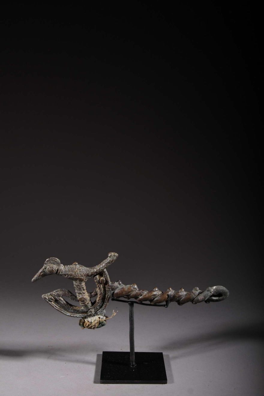 Marteau de gong Baoulé en bronze 